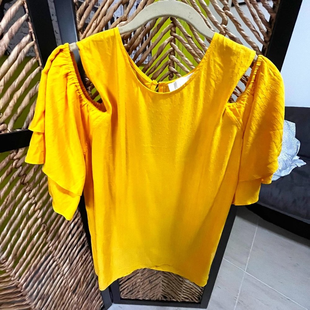 Michael Kors Bright Yellow Blouse